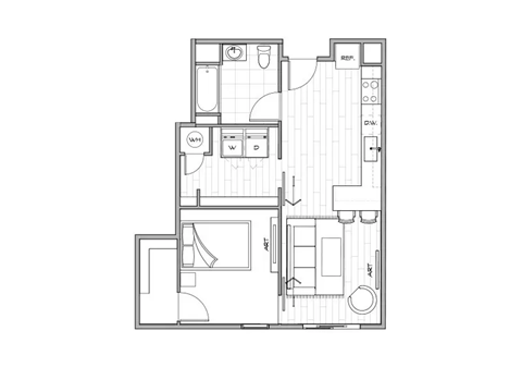 black and white floor plan of a house hypothetical